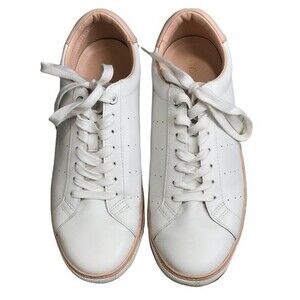 J.Crew‎ Saturday Sneakers Leather white with pink details size 10